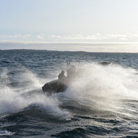 Jetboat in wave